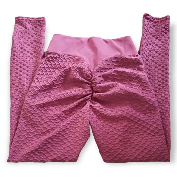 Shein Solid Textured Sports Leggings NWOT - Picture 2 of 3